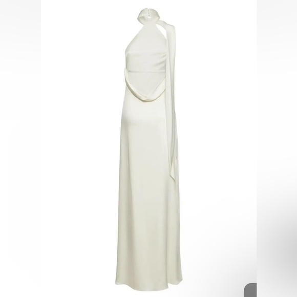 NWT ✨ Jonathan Simkhai Ivory Vittoria Silky Gown Size 4. $698 - Picture 6 of 16